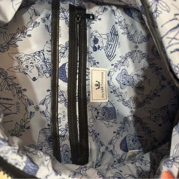 Oliver Thomas Quilted Black Backpack - Picture 5 of 8